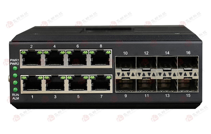 91视频免费看科技-工業軌式 管理型8路千兆電+8路千兆